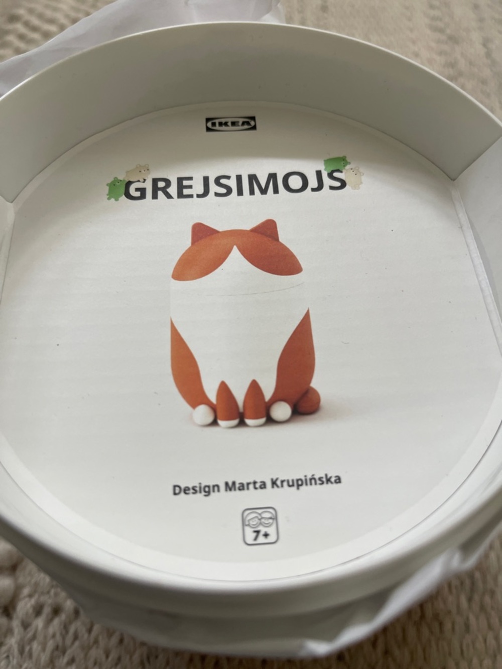 Ikea Orange/White Cat Container - Picture 2 of 10